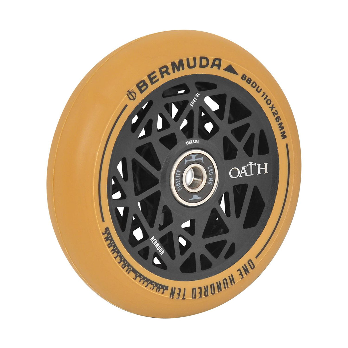 Oath Bermuda 110mm Wheels - Anodised Black/Gum