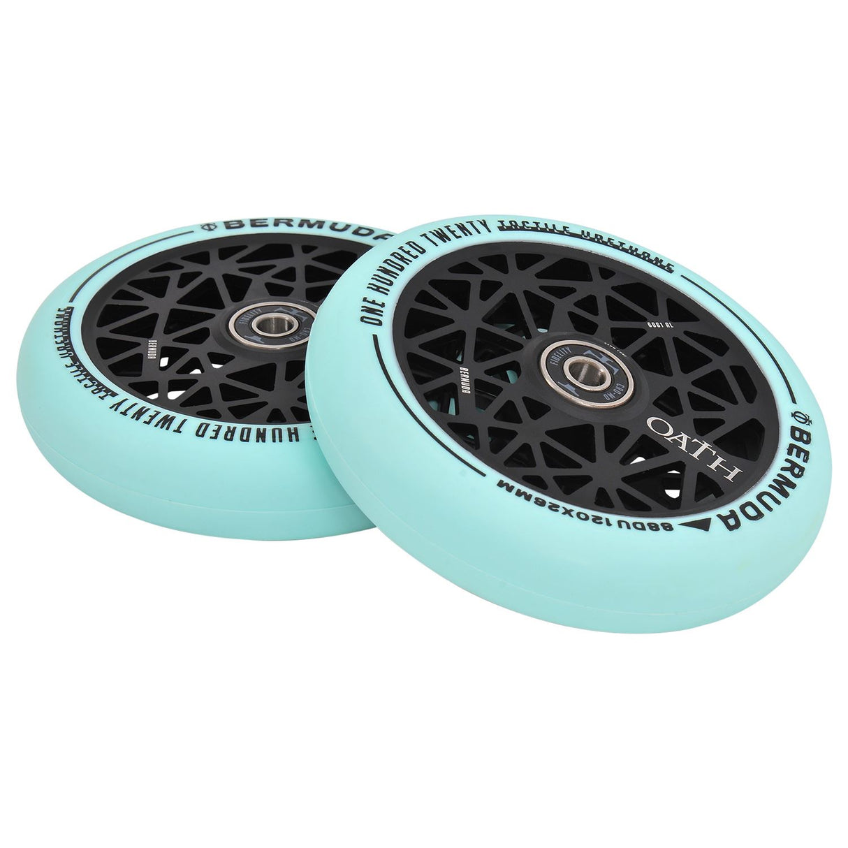 Oath Bermuda 120mm Wheels - Anodised Black/Teal