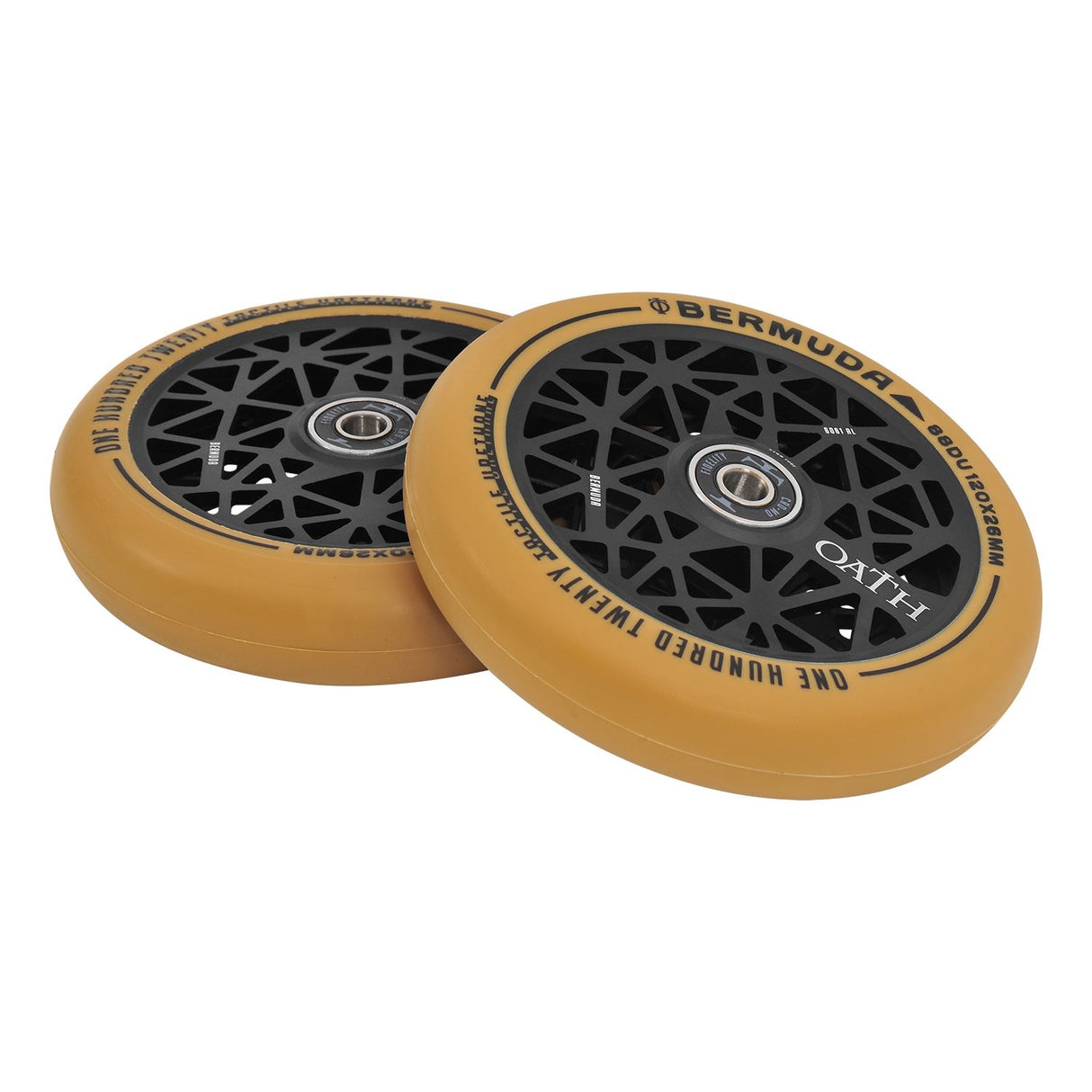 Oath Bermuda 120mm Wheels - Anodised Black/Gum