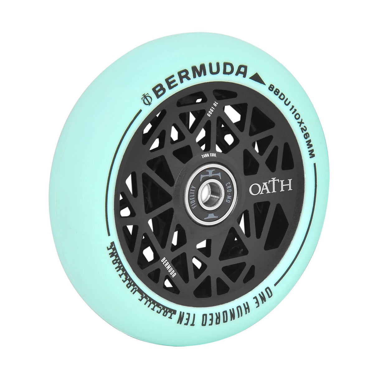 Oath Bermuda 110mm Wheels - Anodised Black/Teal