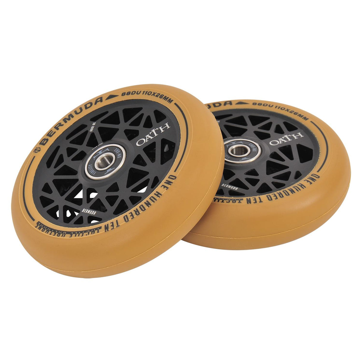 Oath Bermuda 110mm Wheels - Anodised Black/Gum