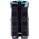 Oath Cage V2 Alloy 4 Bolt SCS Clamp - Black/Teal/Red