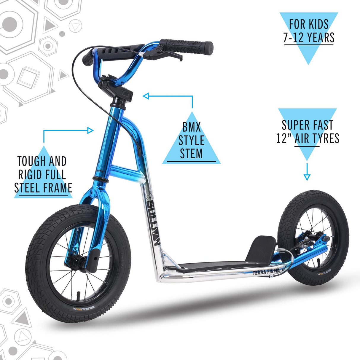 Sullivan 12" Terra Firma Scooter Blue/Silver