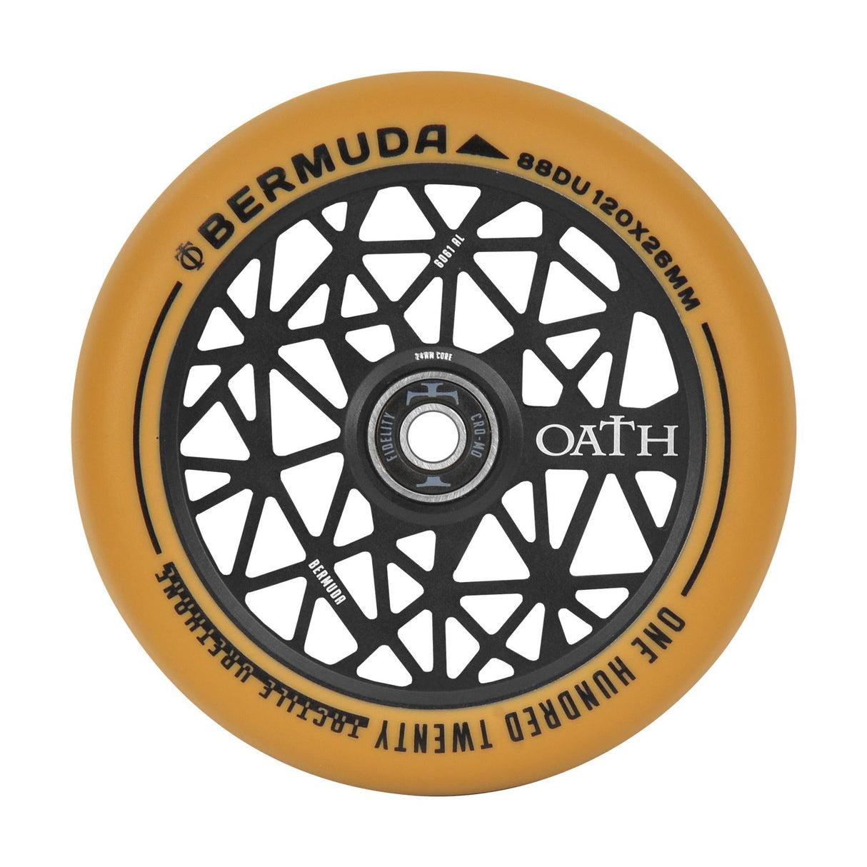 Oath Bermuda 120mm Wheels - Anodised Black/Gum