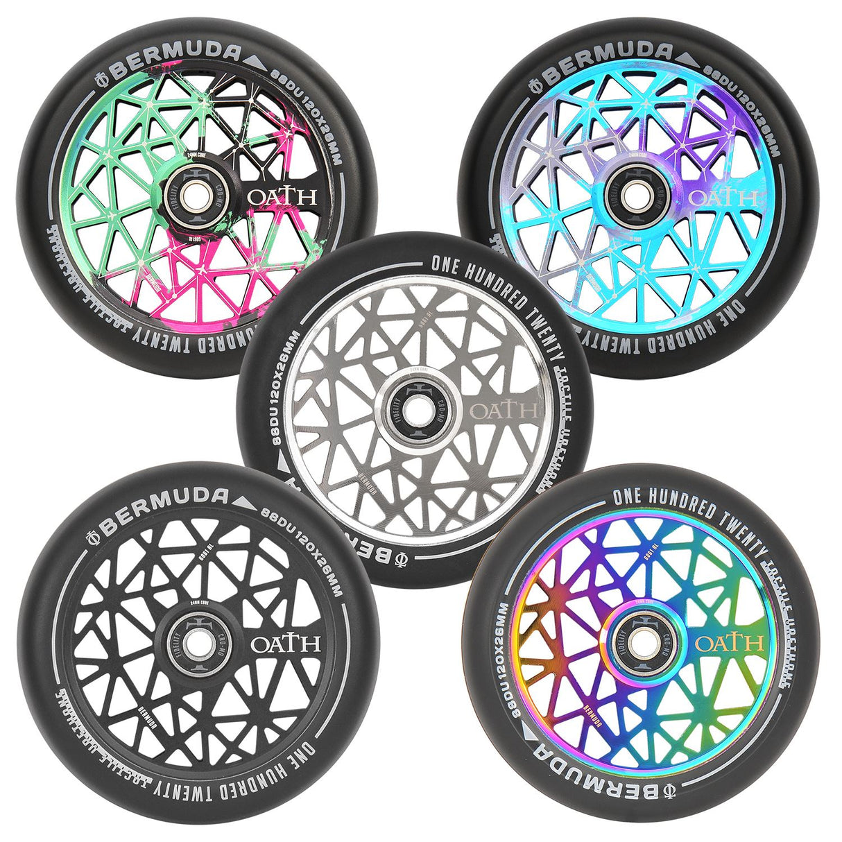 Oath Bermuda 120mm Wheels Anodised Satin Black